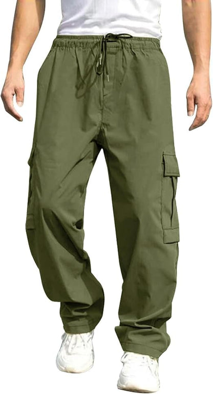 AREAL FASHION Men's Cargo parashuit Trousers