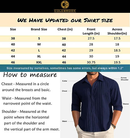 CB-COLEBROOK Men's Casual Button Down Shirts