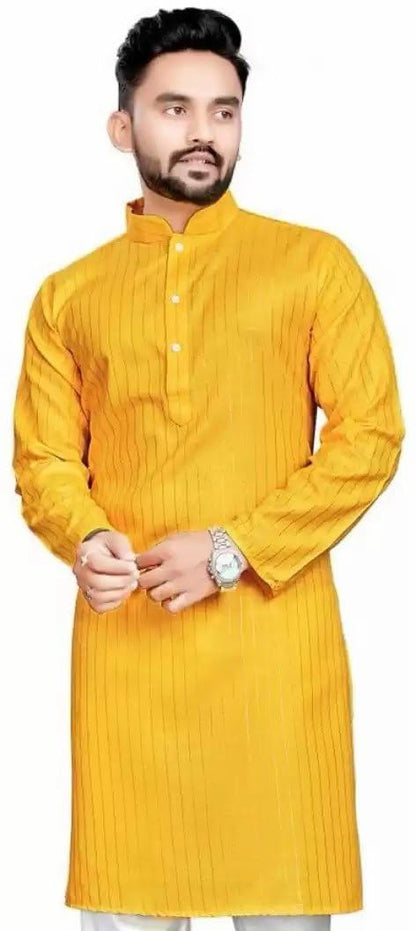 SOLOVIBES Men's Magic Cotton Solid Kurta