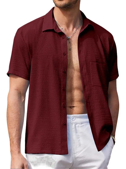 Pinkmint Shirt for Men Stylish Popcorn Textured Shirt