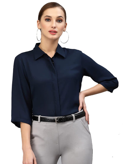 PRIASE B Women's Formal Shirt, 3/4 Sleeve