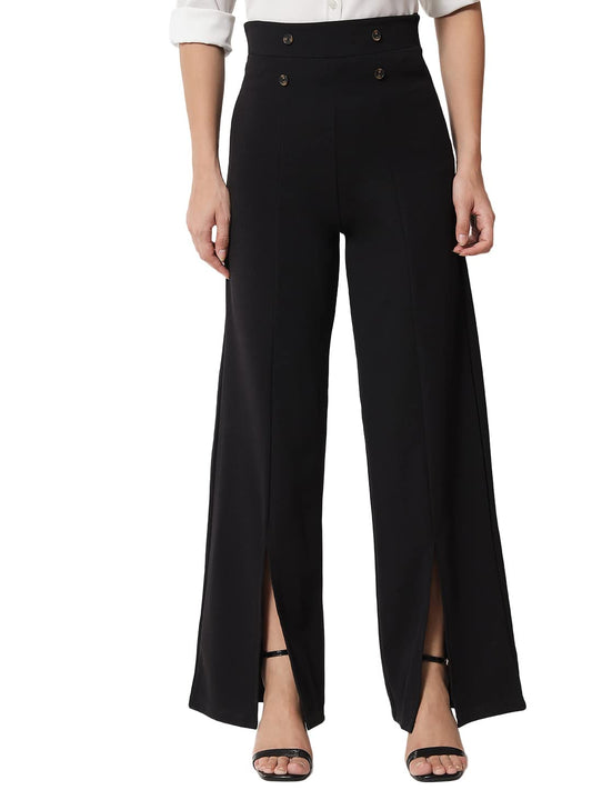 KOTTY Women's High Rise Polyester Blend Relaxed Fit