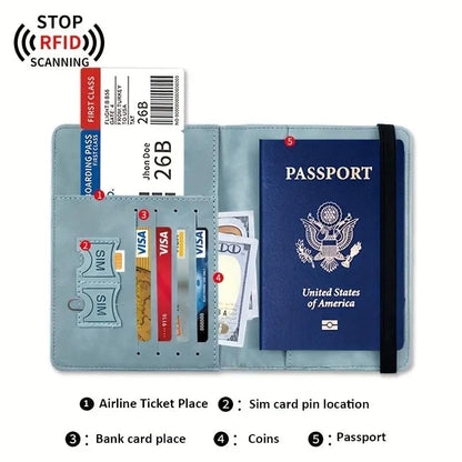 MONJAY Premium Passport Holder Cover Travel Wallet