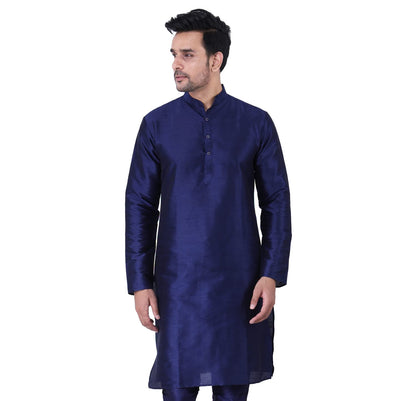 ZYMIN Men's Silk Blend Knee Length Solid Color Style