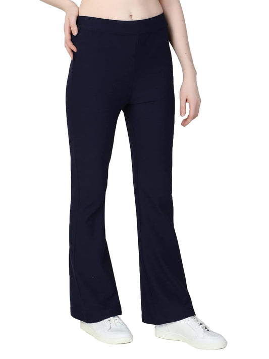 ZUVINO Ribbed Bell Bottom Office Pants, Formal Options