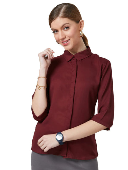 PRIASE B Women's Formal Shirt, 3/4 Sleeve