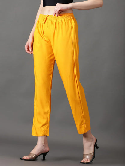 Cadila Women's Cotton Drawstring Rayon Pants