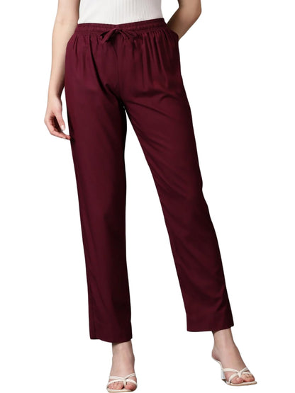 Cadila Women's Cotton Drawstring Rayon Pants