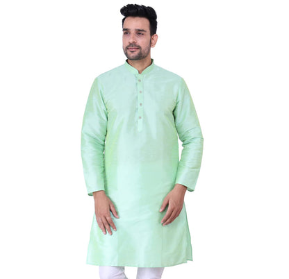 ZYMIN Men's Silk Blend Knee Length Solid Color Style