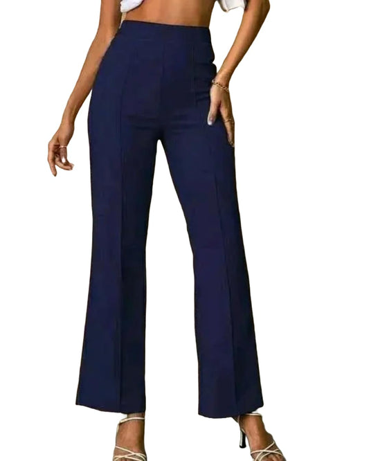 shopyidol Cotton Blend Bootcut Parallel Trouser Pants