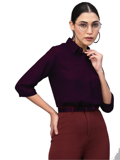PRIASE B Women's Formal Shirt, 3/4 Sleeve