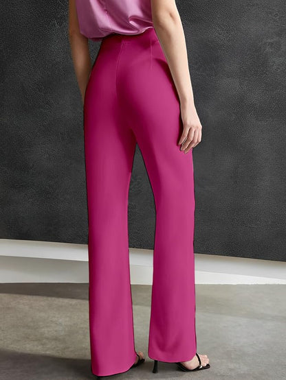 SIRIL Women's Regular Fit Mid Rise Trouser