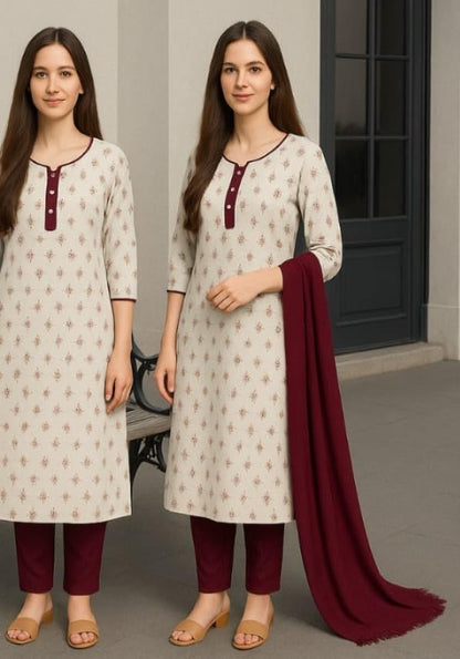 AL-IZHAAN Enterprises Women's Cotton Blend Straight