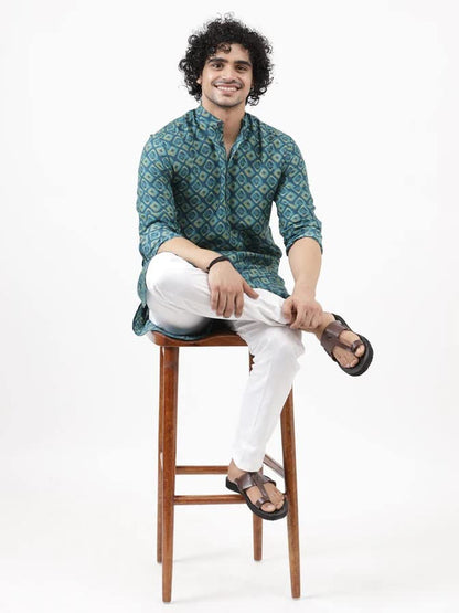 Leriya Fashion Men's Kurta | Rayon Printed Kurta