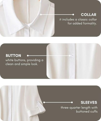 Leriya Fashion Women's Shirt Dress Knee Length Dress | Loose Fit | Button-Down | | 3/4 Sleeve | Summer Wear | Available in (Pack of 2 | Value Pack)