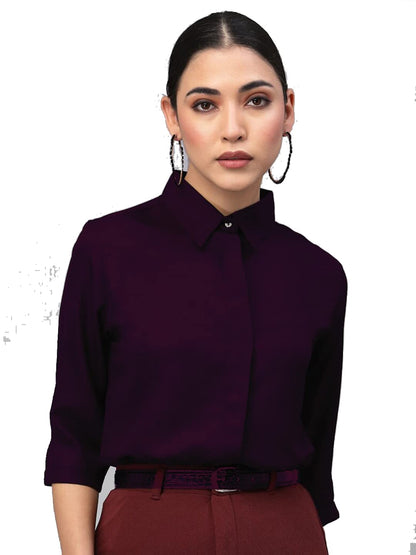 PRIASE B Women's Formal Shirt, 3/4 Sleeve