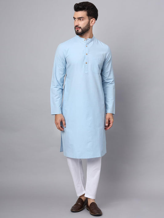 CHIKAN Men's Cotton Regular Premium Long Kurta