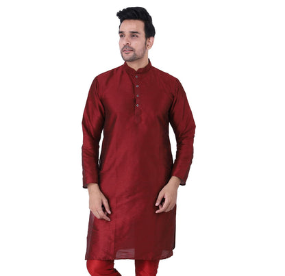 ZYMIN Men's Silk Blend Knee Length Solid Color Style