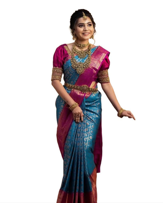 Fancy Banarasi Kanjivaram Art Silk Sareewith Blouse Piece