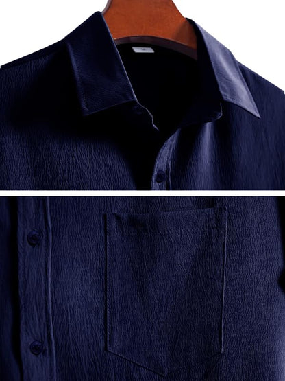 Pinkmint Shirt for Men Stylish Popcorn Textured Shirt