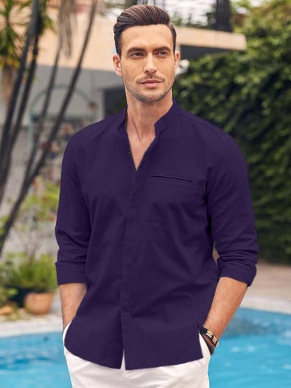 Bellstone Men's Solid Regular Fit Shirt