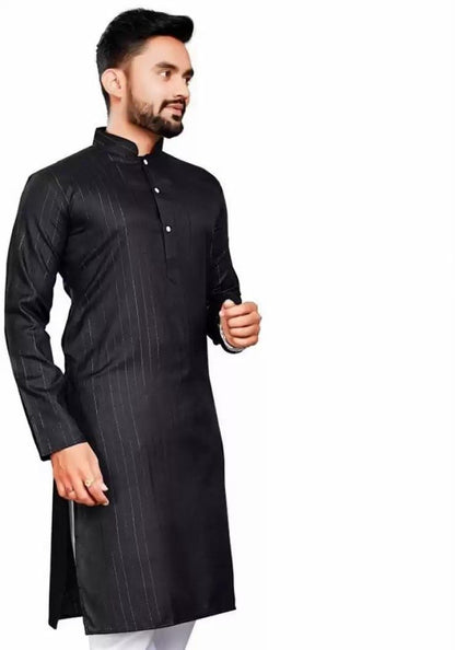 SOLOVIBES Men's Magic Cotton Solid Kurta