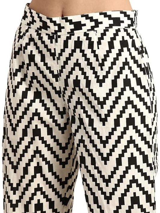 LookMark Women's Printed Cotton Blend Straight
