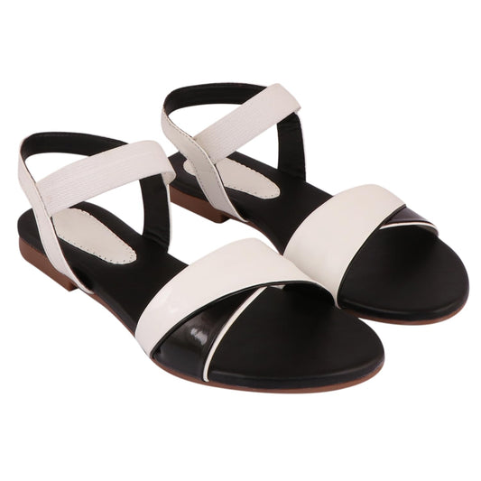 Acknew Women Casual Flats Sandal, Women's Comfort Fashion Ladies Stylish Flat Sandals Slippers for Offce, Every Occasion, Comfortable & Fashionable (181-WH)