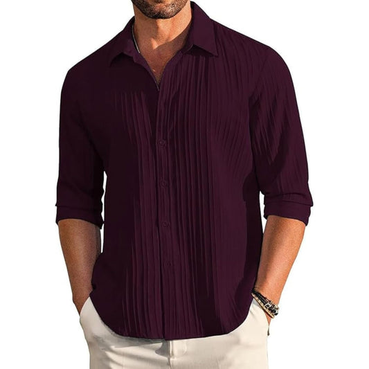 DEELMO Men's Casual Button Down Shirts Long Sleeve