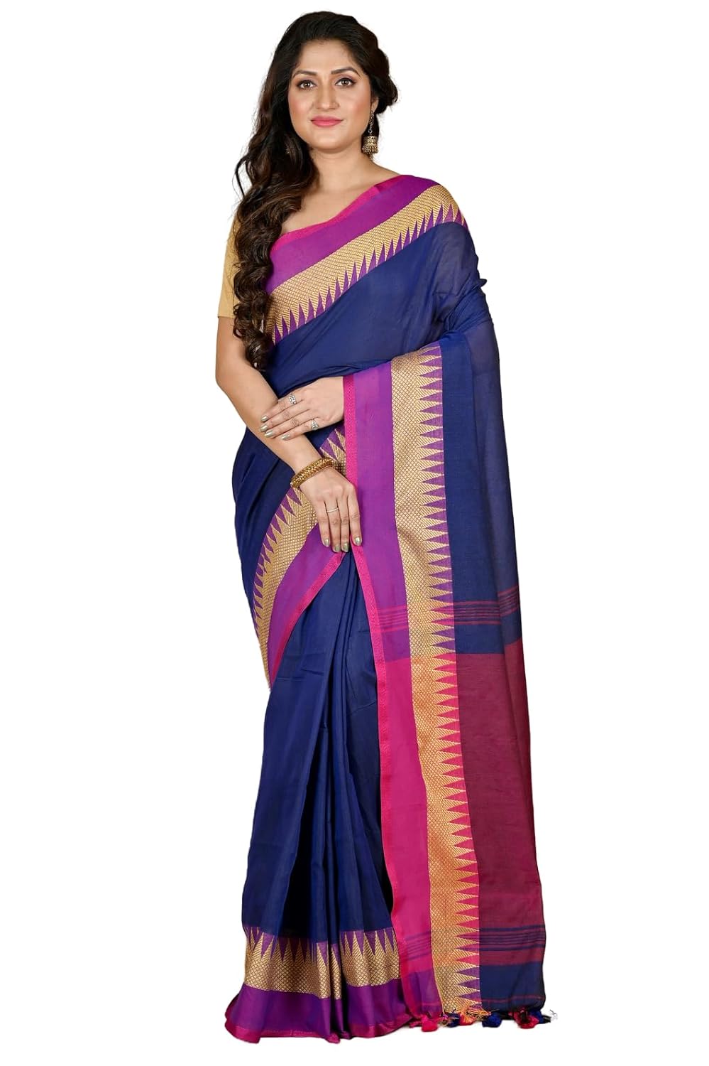 Handloom Saree With Unstitched Running Blouse Piece
