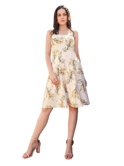 PURVAJA Women’s Fit & Flare Knee Length Dress