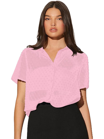 Aahwan Women's & Girls' Solid Semi-Sheer Oversized Fit Shirt