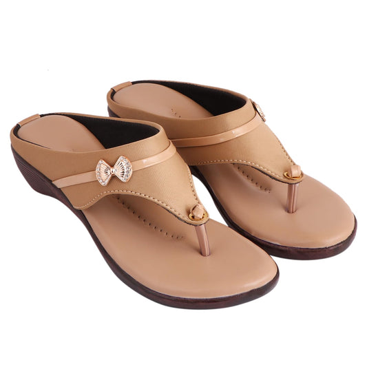Acknew Women Casual Flats Sandal, Women's Comfort Fashion Ladies Stylish Flat Sandals Slippers for Offce, Every Occasion, Comfortable & Fashionable (174-BG)