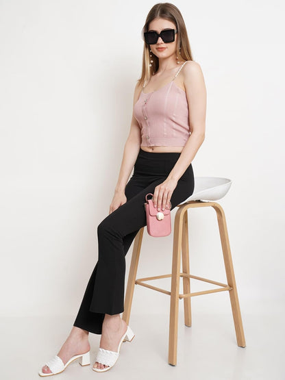 POPWINGS Casual Solid Regular Fit Solid Trouser
