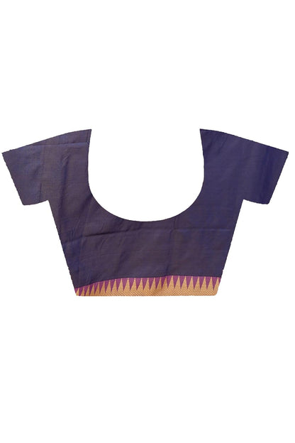 Handloom Saree With Unstitched Running Blouse Piece