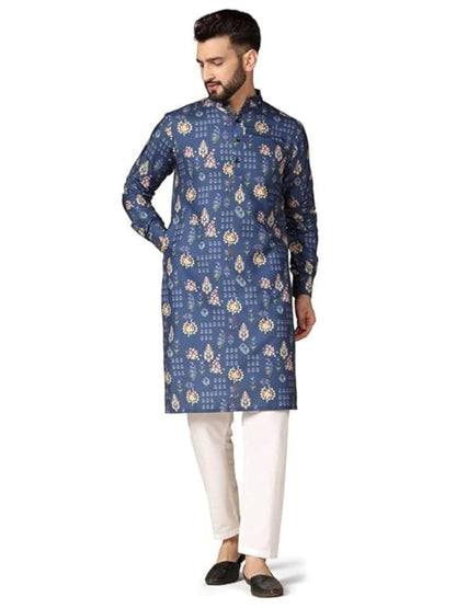Leriya Fashion Men's Kurta | Rayon Printed Kurta
