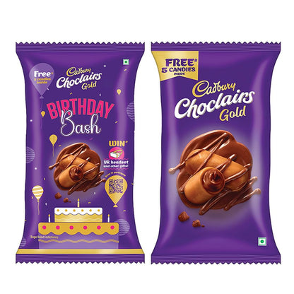 Cadbury Choclairs Gold Caramel Candy, 525 Gm (105 Candies)
