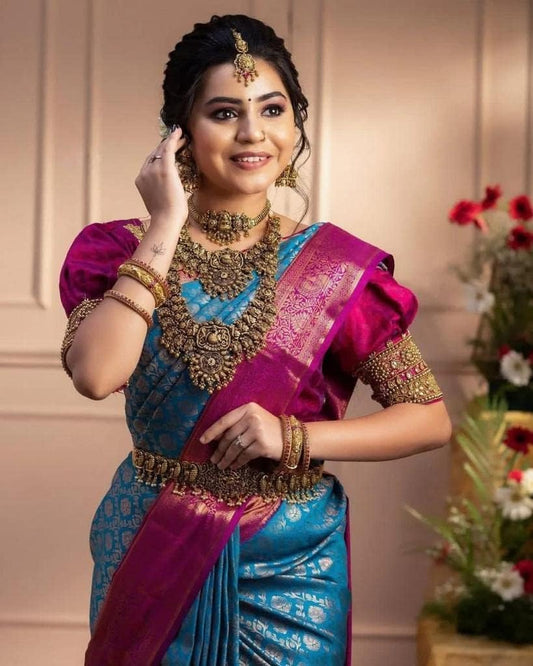 Fancy Banarasi Kanjivaram Art Silk Sareewith Blouse Piece