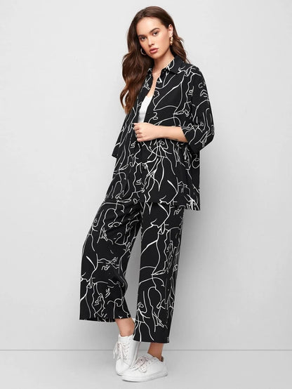 Leriya Fashion Women Formal Floral Printed Rayon Western Co-ord Set for Women(Available in 2XL and 3XL)