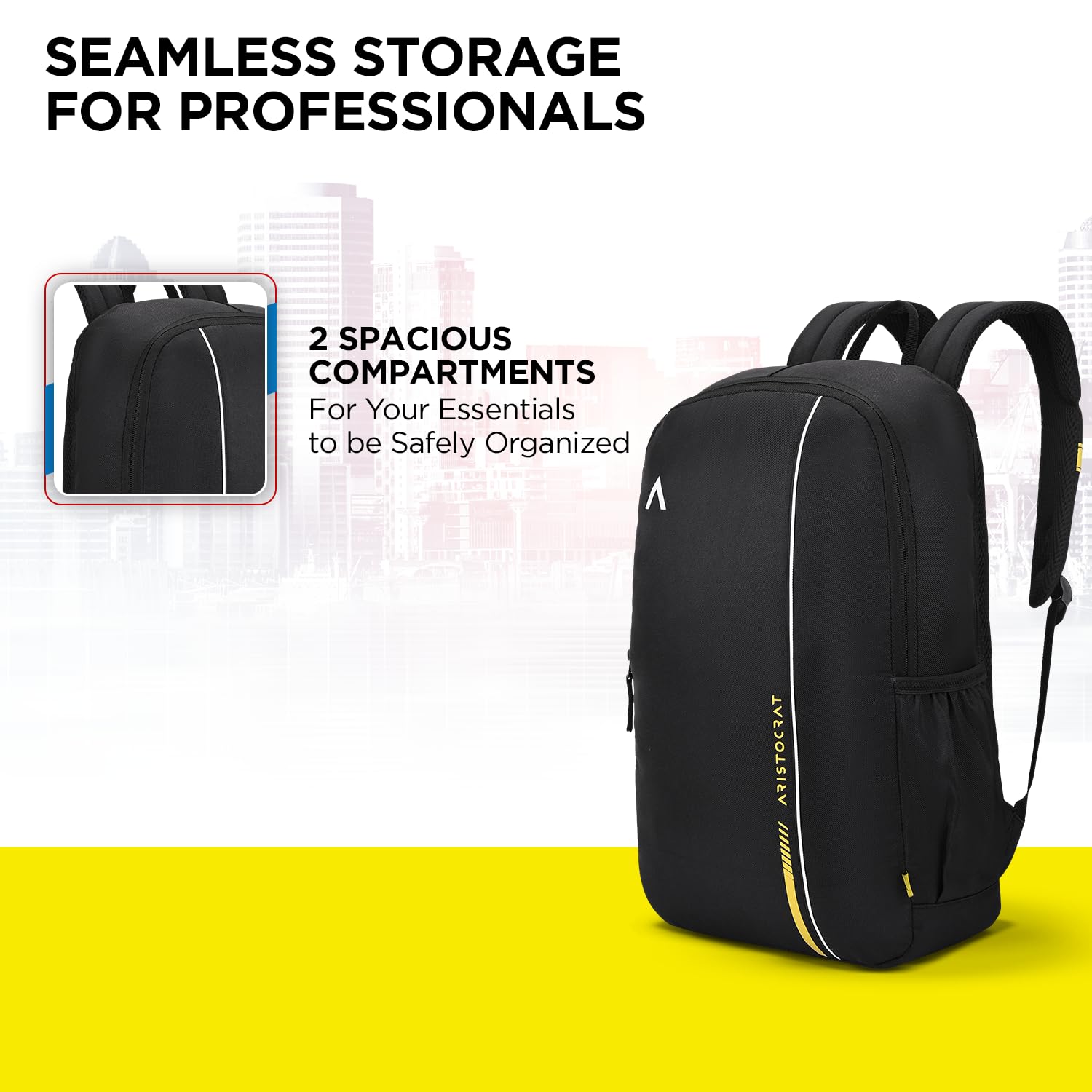 Aristocrat 25L Nova 3 Compartment Laptop - alphahostel.in