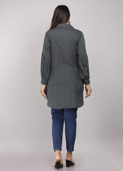 Myorica Women Regular Fit Spread Collar Casual Shirt