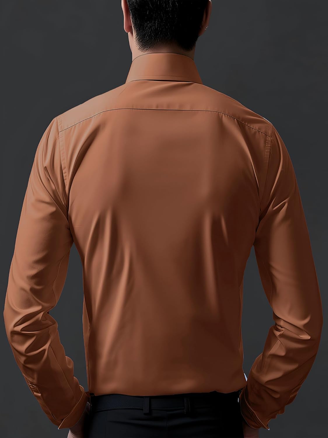 IndoPrimo Men's Stylish Solid Satin Casual Shirt