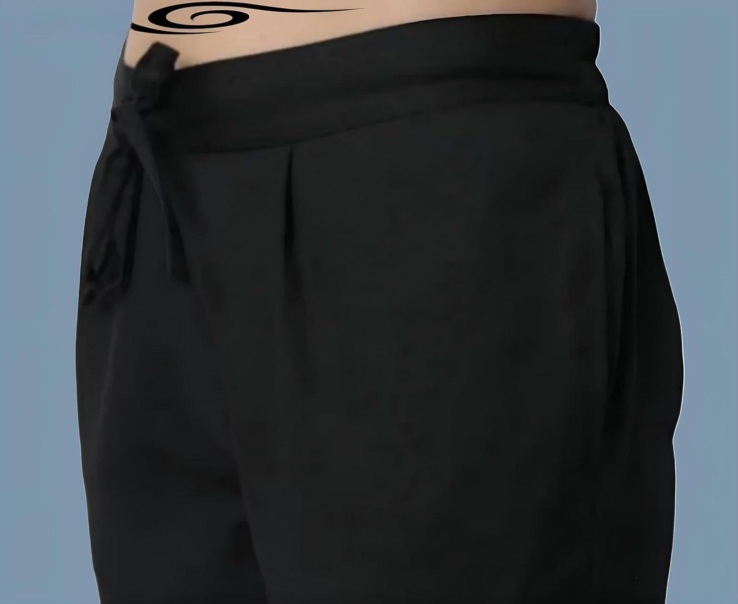 Women's Cotton Relaxed Fit Trousers, Plain Pattern