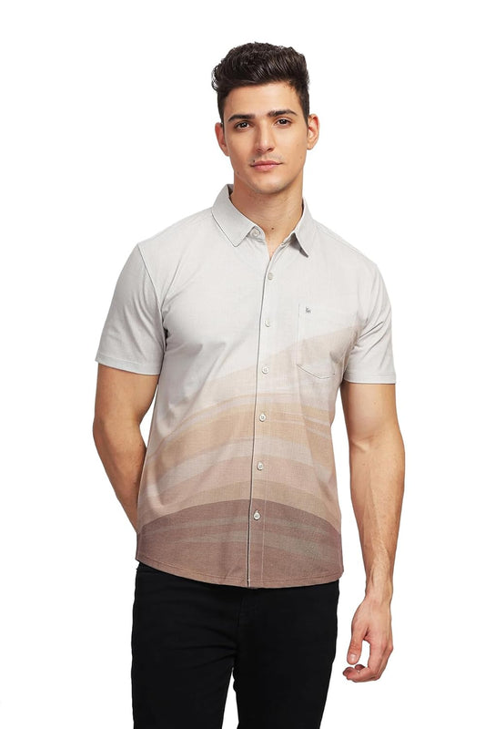 BULLMER Trendy Regular Fit Printed Causal Shirt for Men