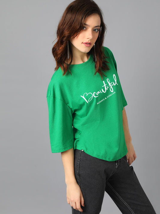 KOTTY Women Cotton Casual Fit Tribal Printed T-Shirt | Cultural Motifs | Unique Boho Casual