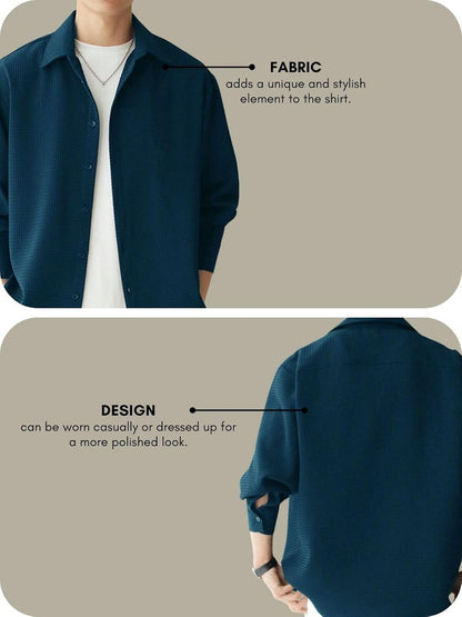 Leriya Fashion Men's Solid Regular Fit Shirt
