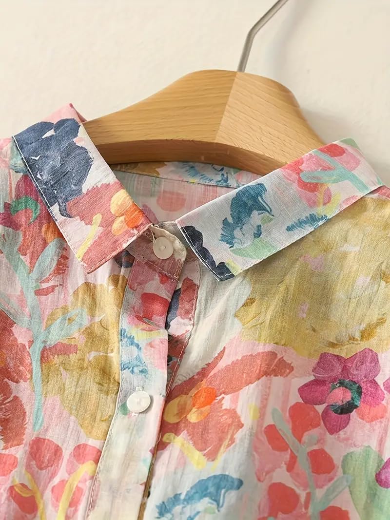 Gufrina Women Mustard Multicolor Floral Print Button