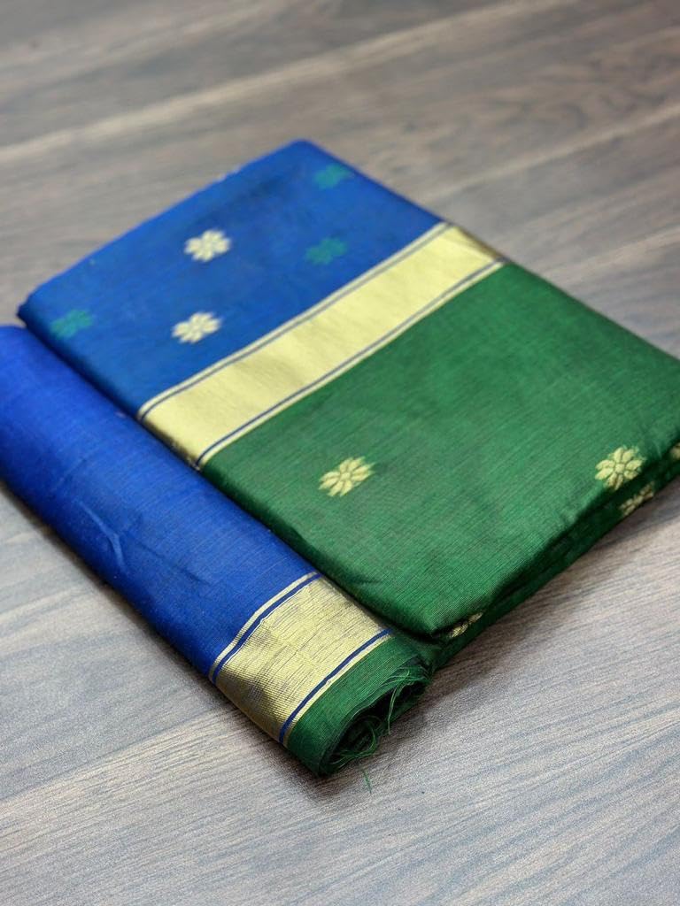 Women’s Printed Banarasi Cotton Silk Saree