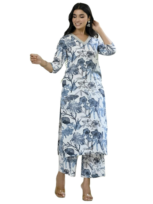 ANNI DESIGNER Women's Rayon Blend Kurta with Palazzo