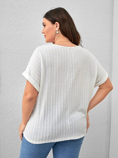 Zilcon Womens Dressy Casual Business Work Tops Summer Half Sleeve Shirts Boat Neck Jacquared Tshirts